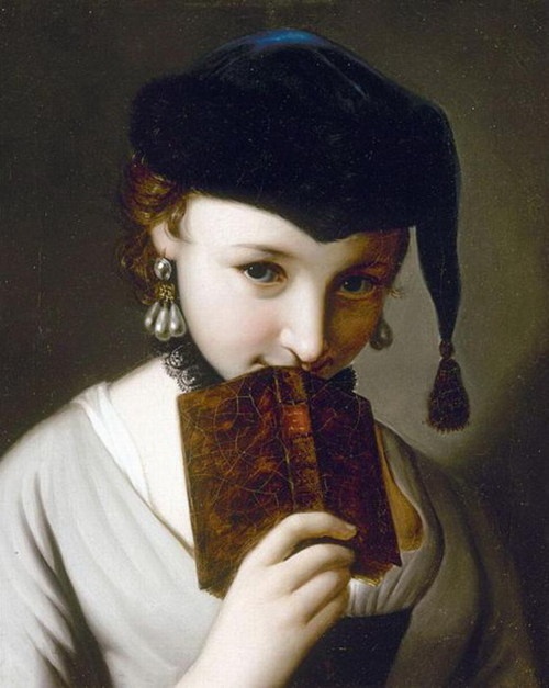 girl with book